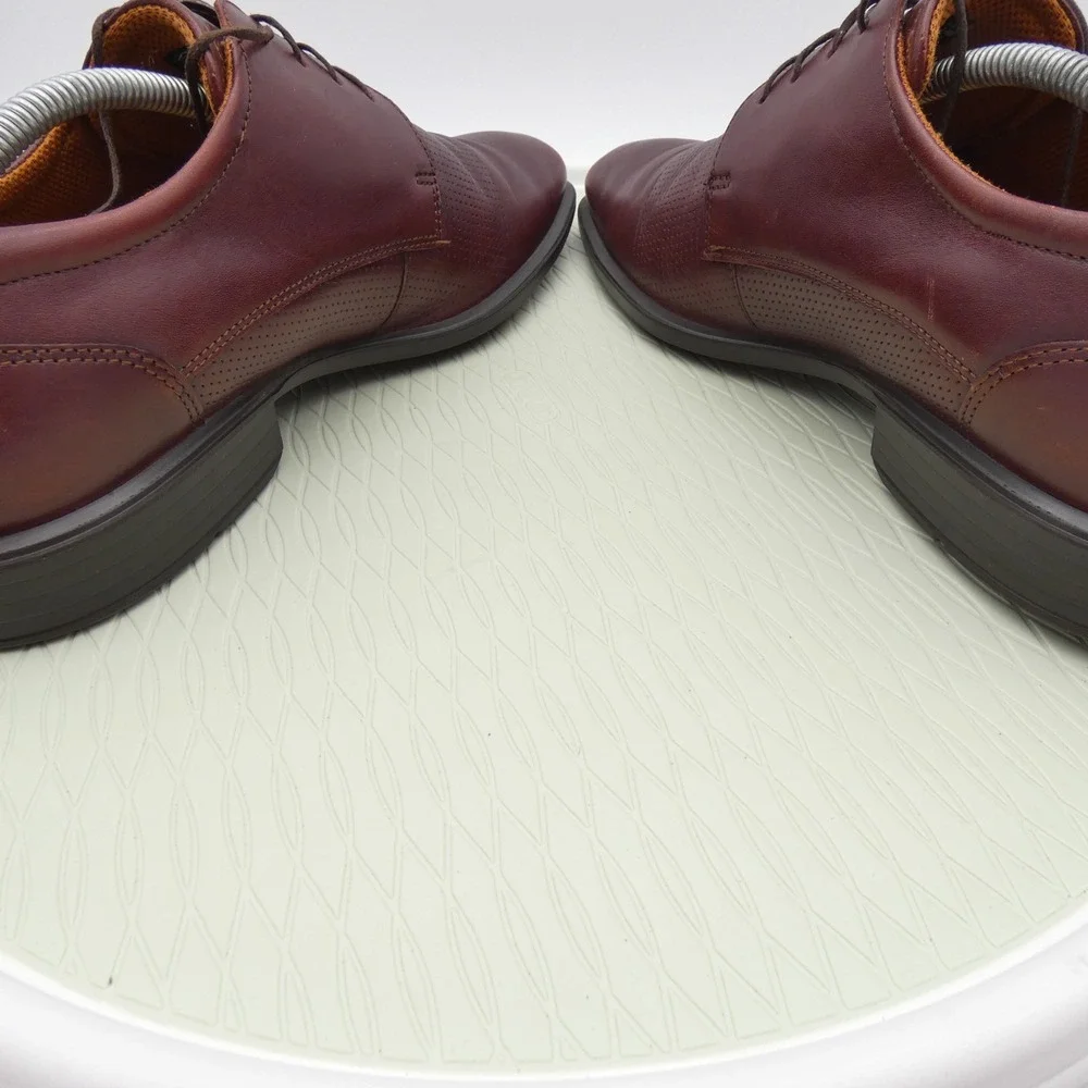 Ecco Cairo Perforation Tie Mens US 11-11.5 Dress Shoes Brown Leather Oxford